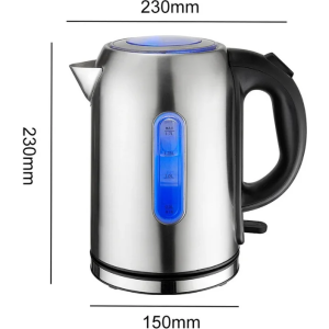 Stainless Steel Electric Kettle - 1.7L Fast Boil & LED Indicator