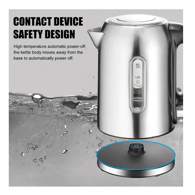 Stainless Steel Electric Kettle - 1.7L Fast Boil & LED Indicator5