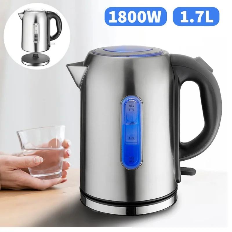 Stainless Steel Electric Kettle - 1.7L Fast Boil & LED Indicator6