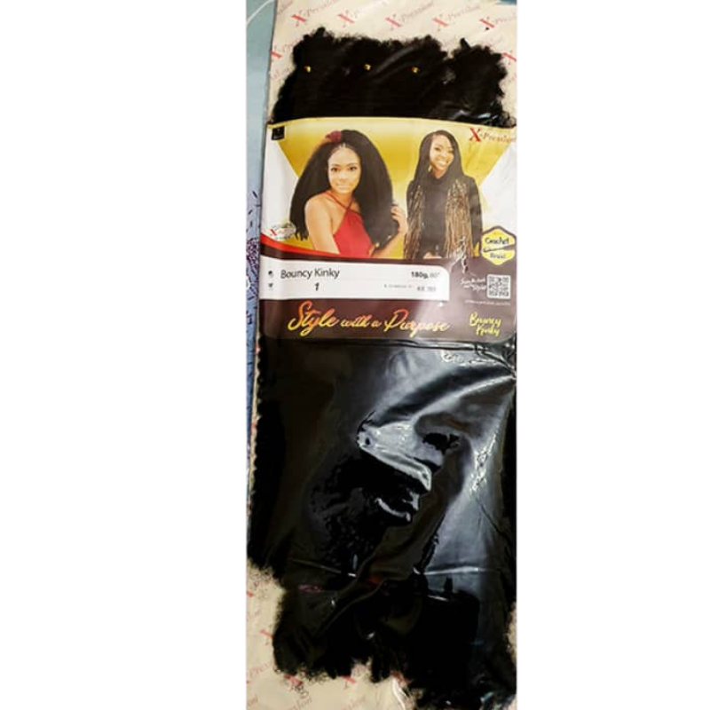 X-Pression Premium Collection Freedom Crochet Braid – Bouncy Kinky Style (100g)