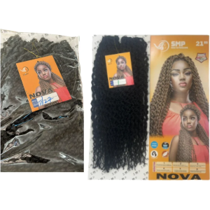 SMP NOVA Spring Twist Crochet Hair Extensions – 21-Inch Pre-Looped Synthetic Fiber