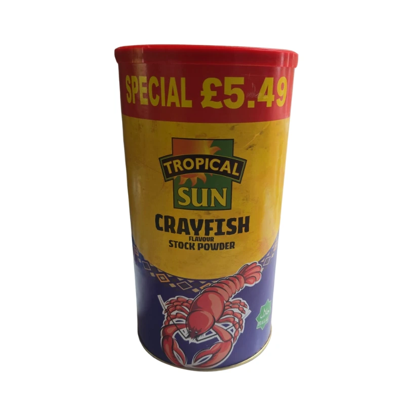 Tropical Sun Crayfish Flavour Stock Powder - Intense Seafood Taste Booster for Soups & Stews, Large Tub