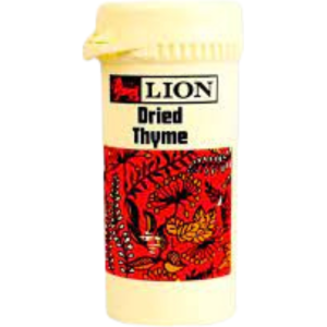 LION Premium Dried Thyme - Aromatic Herb for Stews, Roasts, and Caribbean Cuisine (25G)