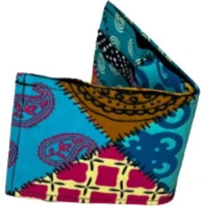 Tote Bag - Maroon Handbag with Multicolored Shapes