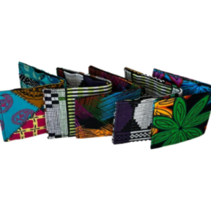 Vibrant Abstract Geometric Print Bifold Wallet | Unique Fabric with Snap Closure