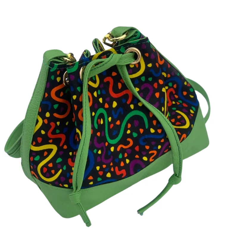 Vibrant Artisan Textile & Vegan Leather Handbag Collection - Ethnic Print Totes and Drawstring Bucket Bags1