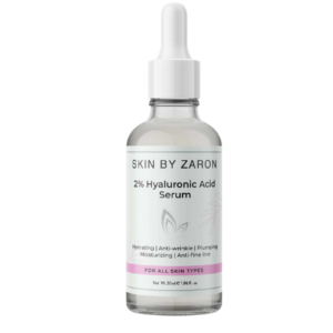 SKIN BY ZARON 2% Hyaluronic Acid Serum - Hydrating, Plumping & Anti-Wrinkle Moisturizer for All Skin Types