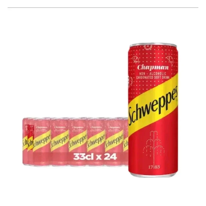 Schweppes Chapman Non-Alcoholic Soft Drink – 33cl Can (Pack of 24)