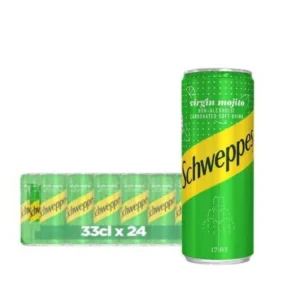 Schweppes Virgin Mojito Non-Alcoholic Soft Drink – 33cl Can (Pack of 24)