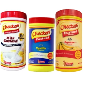 Gemini said Checkers Custard Powder Variety Bundle - Milk, Vanilla & Banana (400g Each)