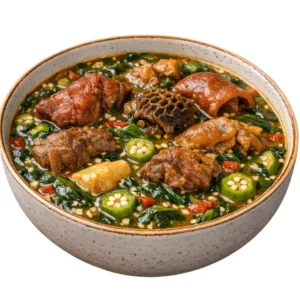 Savory Okro Soup – Authentic Nigerian Style with Assorted Meats