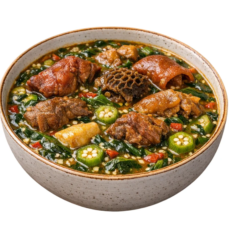 Savory Okro Soup – Authentic Nigerian Style with Assorted Meats