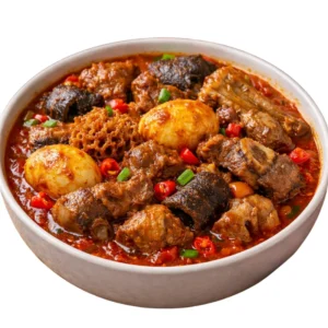 Assorted Buka Stew – Nigerian Specialty with Variety Meats & Eggs - 2Liters