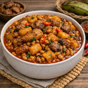 Beans & Plantain Pottage – Authentic Nigerian Ewa Riro with Dodo