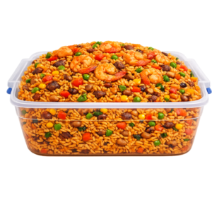 Fried Rice with Succulent Shrimp and Mixed Vegetables