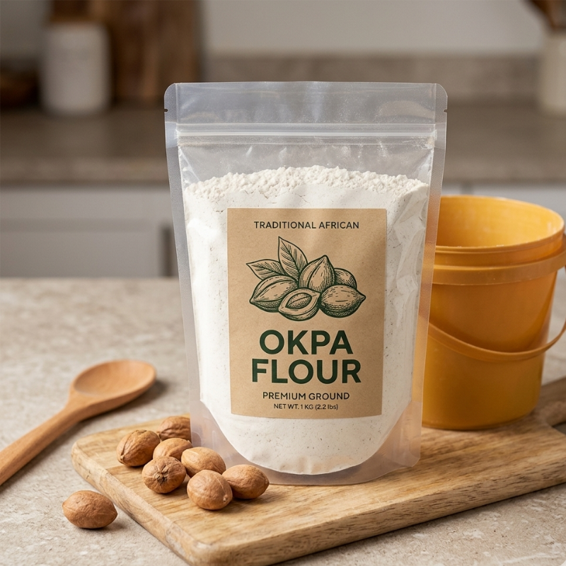 Premium Okpa Flour (Bambara Nut Flour) – 100% Natural Steam-Dried Pulse Flour – Authentic Nigerian Breakfast Staple