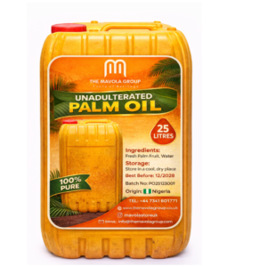 Mavola Premium Red Palm Oil – 100% Pure & Unadulterated Nigerian Palm Oil - 20 Liter