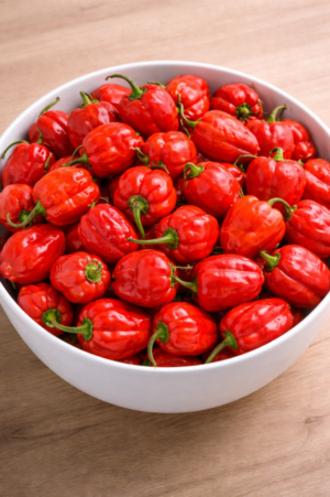 Fresh Bowl Nigerian Scotch Bonnet Peppers (Ata Rodo) – Premium Hot Red Peppers for Authentic African Cooking
