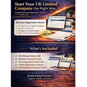 Business Registration Starter – UK Limited Company Registration Support + 1:1 Clarity Call