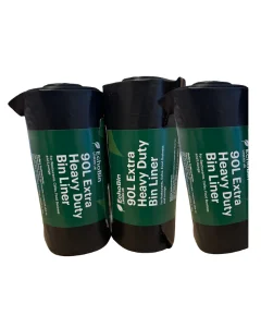 EchoBin 90L Extra Heavy Duty Black Bin Liners | 30 Bags Starter Pack | CHSA Certified Commercial Grade