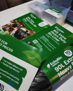 EchoBin 90L Extra Heavy Duty Black Bin Liners | 100 Bags Trade Carton | CHSA Certified Bulk Pack1