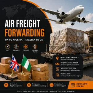 Book Air Freight Forwarding UK to Nigeria