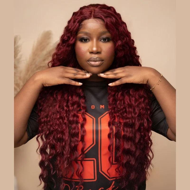 The Diva Hair Extension Wig UK, 30” Long Premium Blend Curly Lace Wig - Image 2