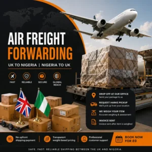 Book Air Freight Forwarding UK to Nigeria