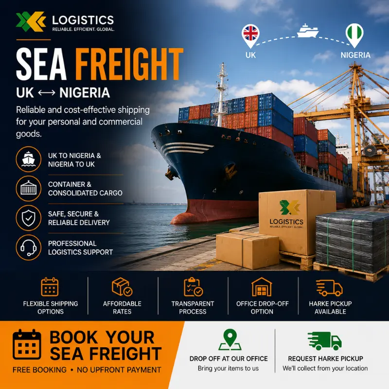 Book Sea Freight UK to Nigeria