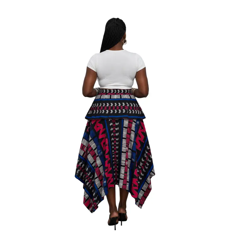 Elegant Ankara Envelope Skirt for Women - one size - Image 2