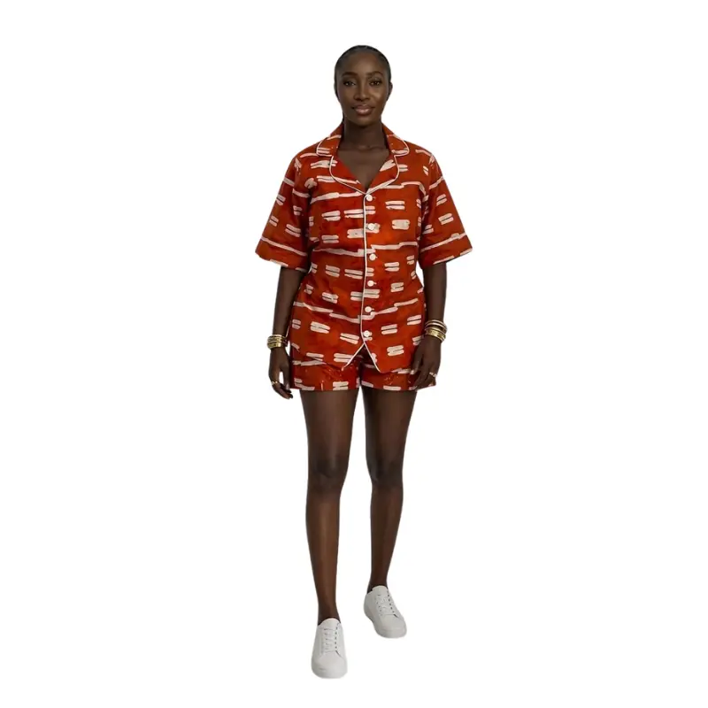 Elegant Chioma Adire Brocade Two Piece Set - One Size - Image 3
