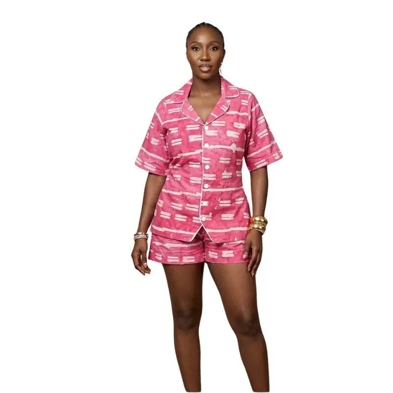 Chioma Adire Brocade Two Piece Set