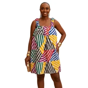 Elegant Omotola Adire Dress for Women