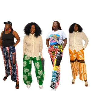 African Tribal Ankara Cargo Pants