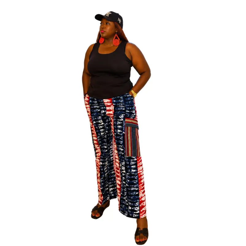 African Tribal Ankara Cargo Pants - Image 4