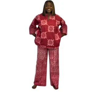 Adeola Adire Brocade Two Piece Set