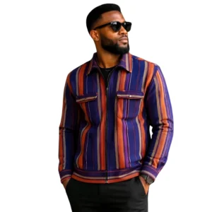 Unisex Striped Aso-Oke Jacket