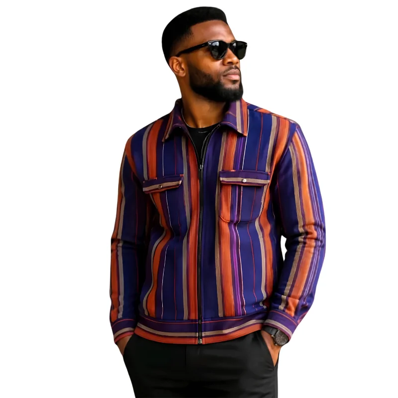 Unisex Striped Aso-Oke Jacket