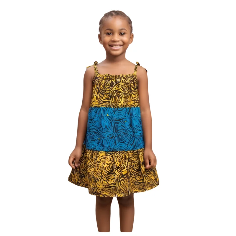 Girls Ankara Summer Dress UK,
