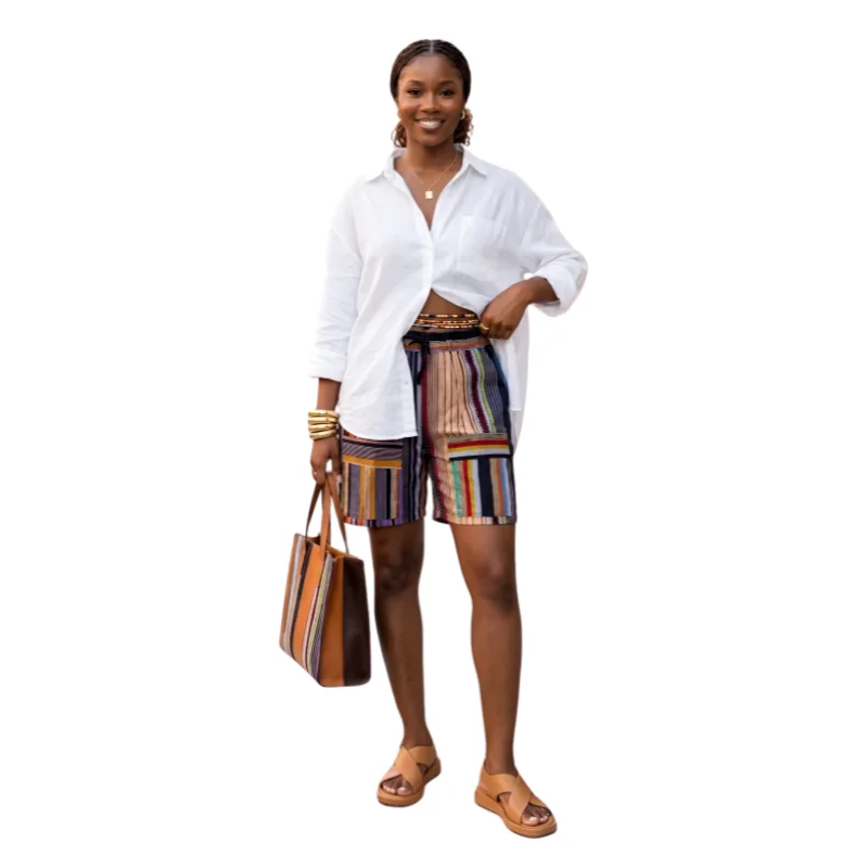 Aso-Oke Shorts for Women UK