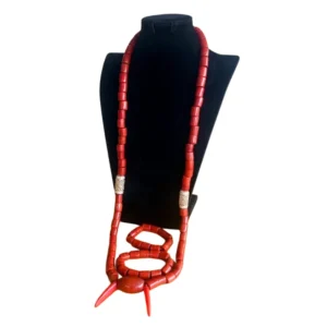 Nigerian Red Coral Bead Necklace