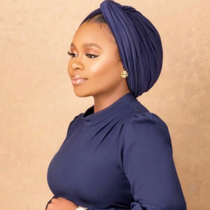 Classic Navy Blue Pleated Twist Turban | Pre-Tied Stretchy African Headwrap