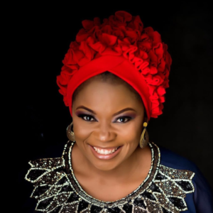 Red Textured Ruffled Auto-Gele Turban | Pre-Tied African Headwrap